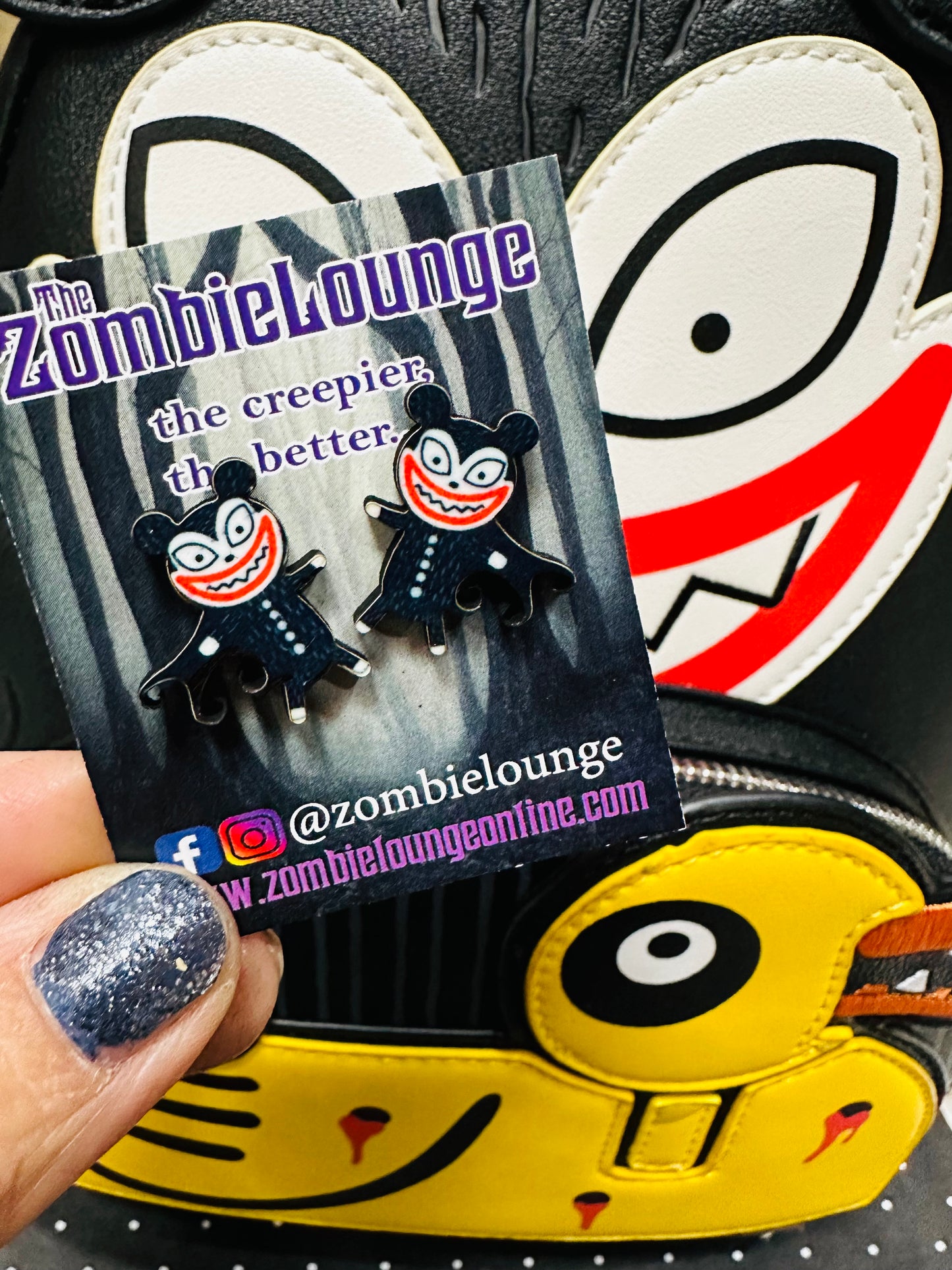 Vampire Teddy and Duck Earrings