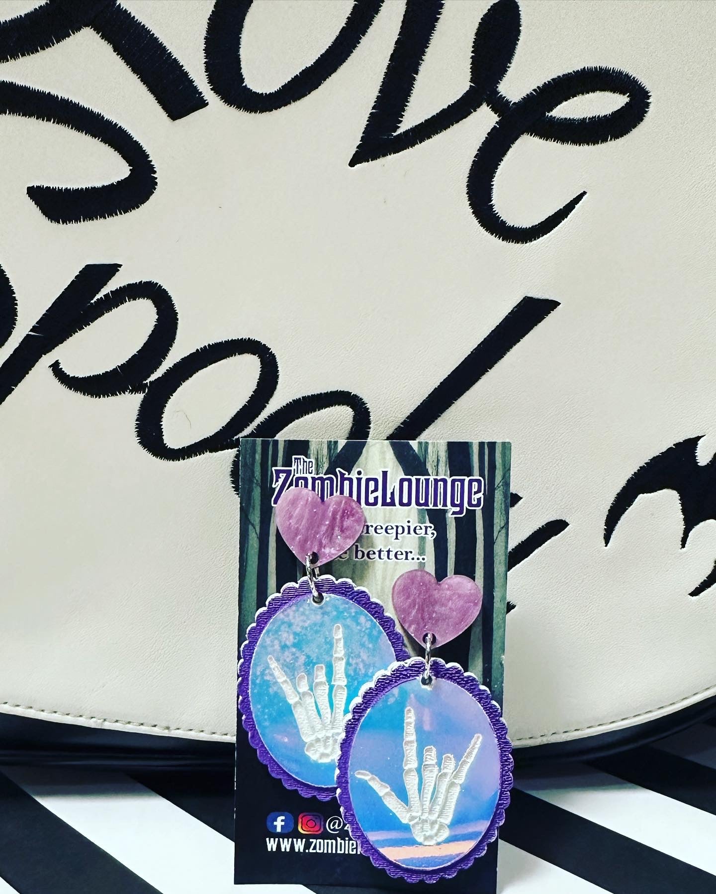 Valentines Skeleton Hands Earrings
