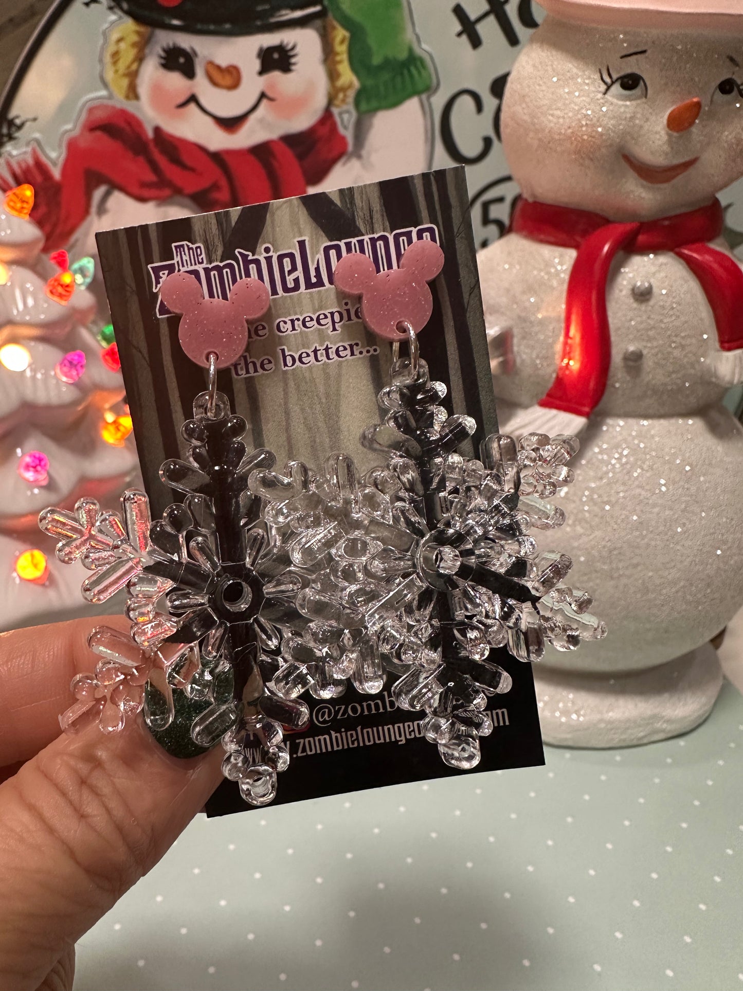 Mickey Snowflake Earrings