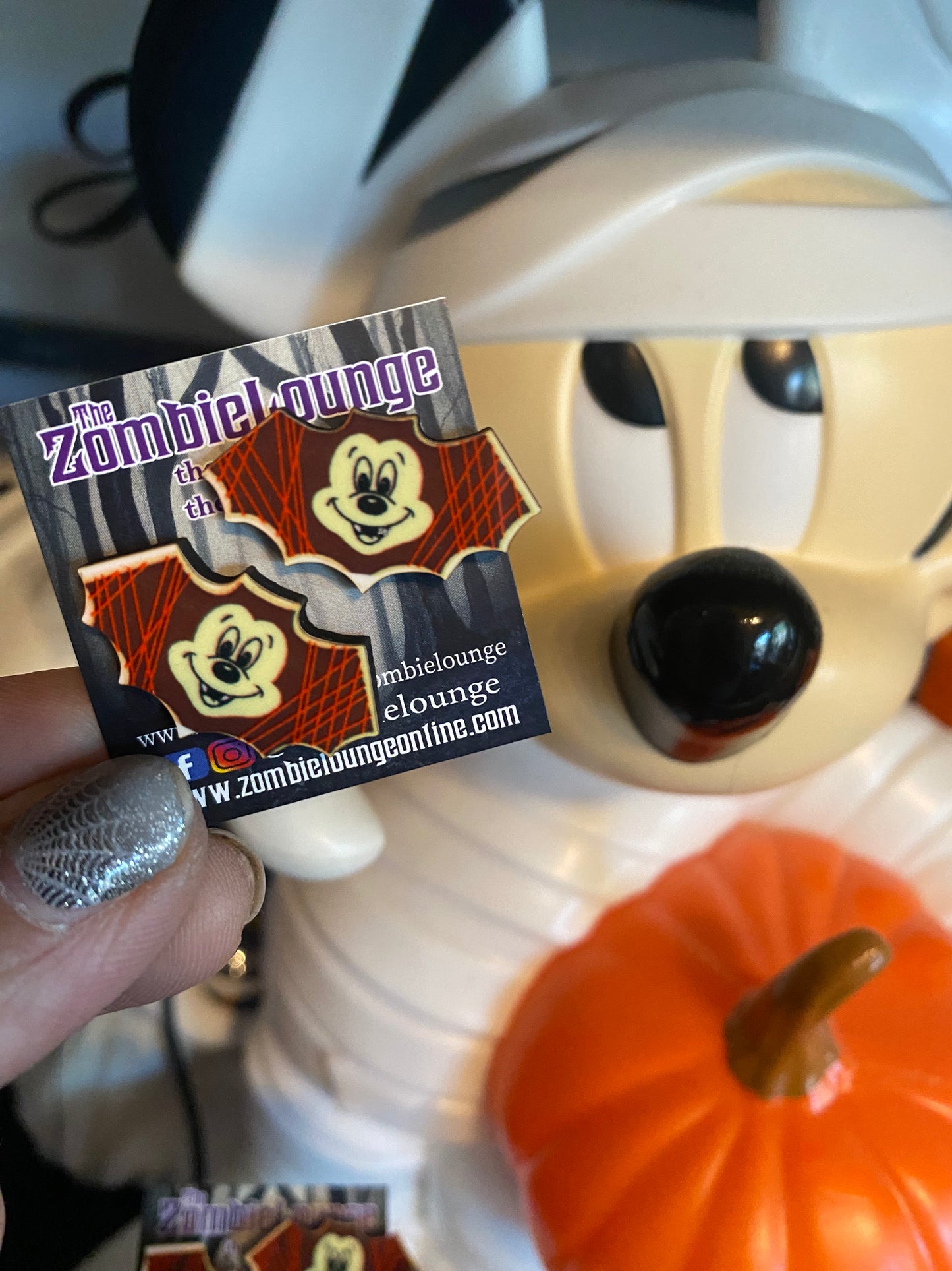 Vampire Bat Cookie Earrings