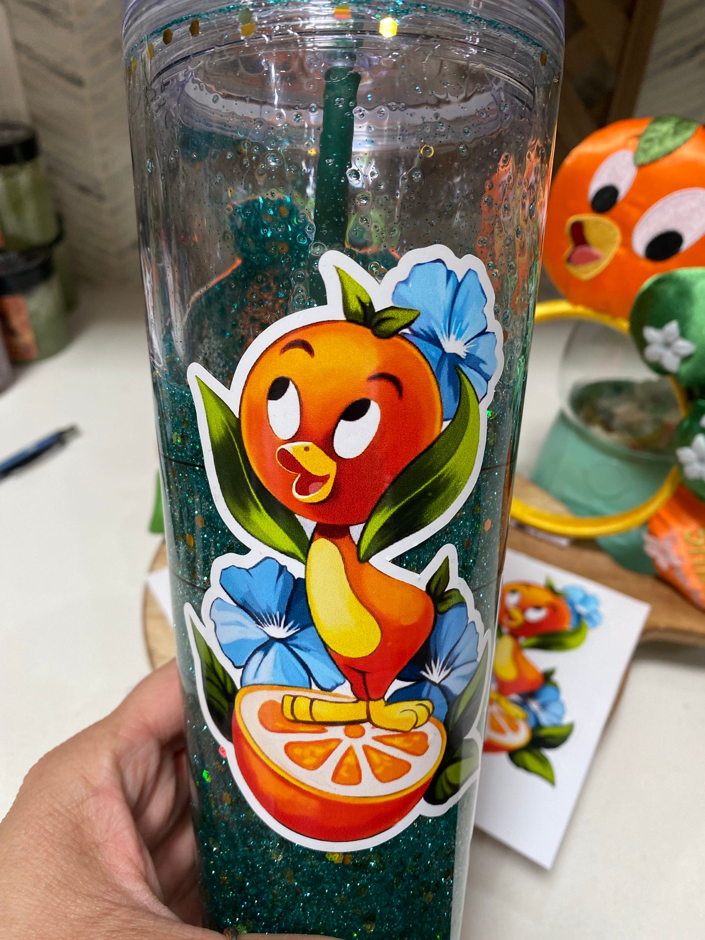 Orange Bird Decal