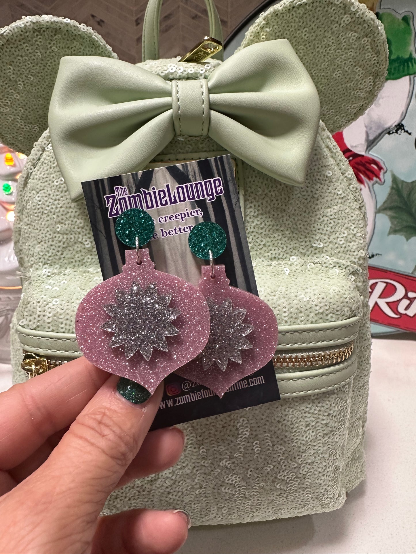 Retro Christmas Ornament Earrings