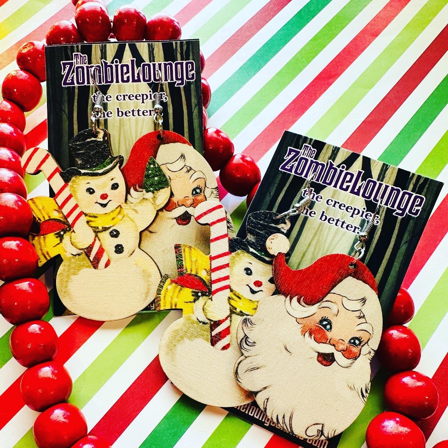 Santa and Snowman Earrings
