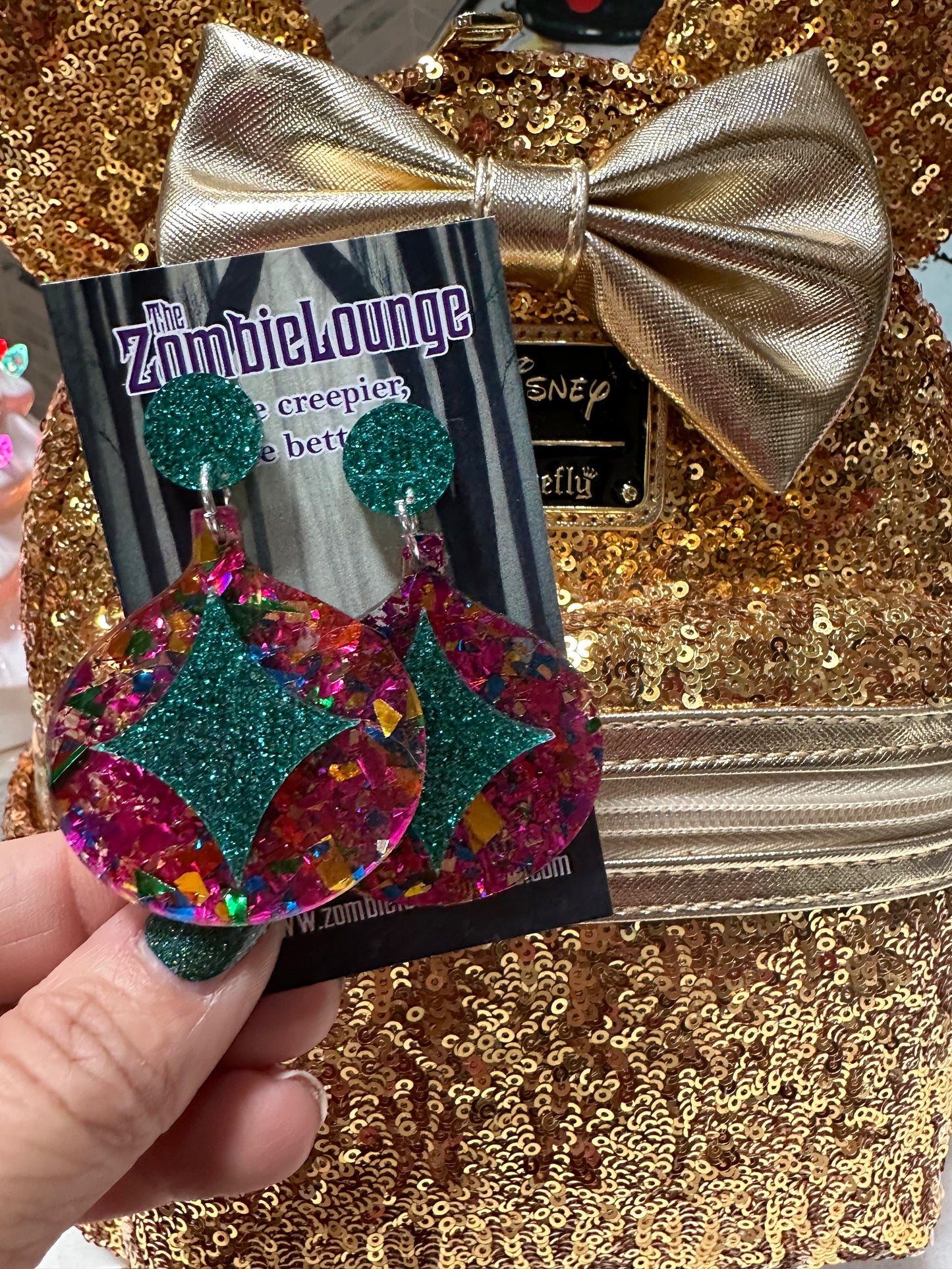 Retro Christmas Ornament Earrings