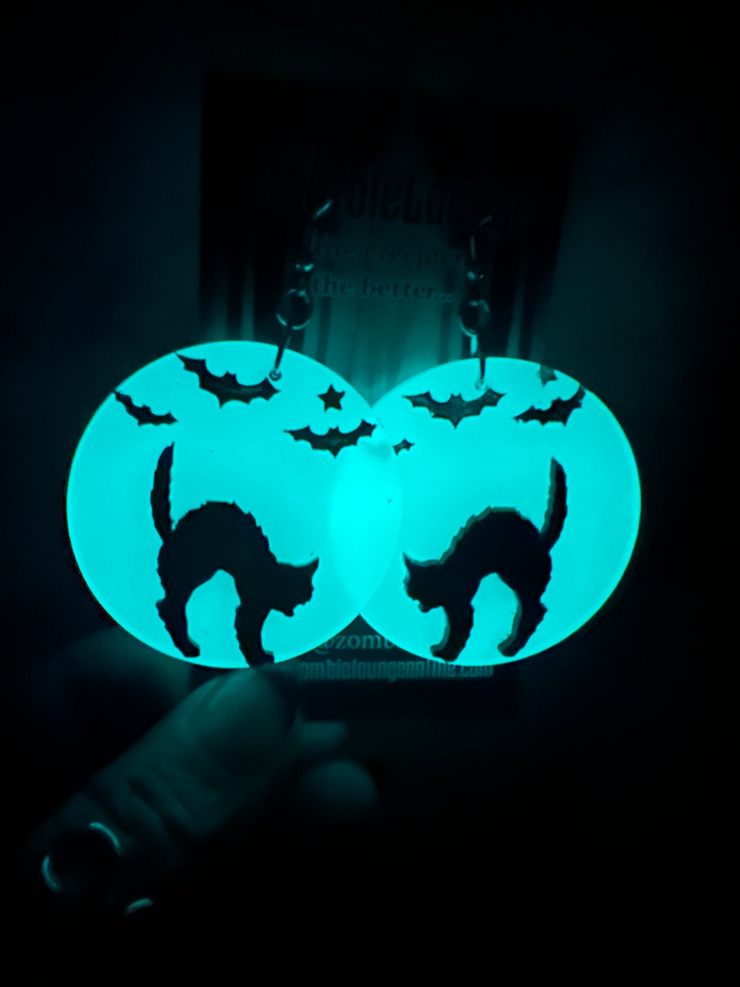 Scaredy Cat Moon Earrings