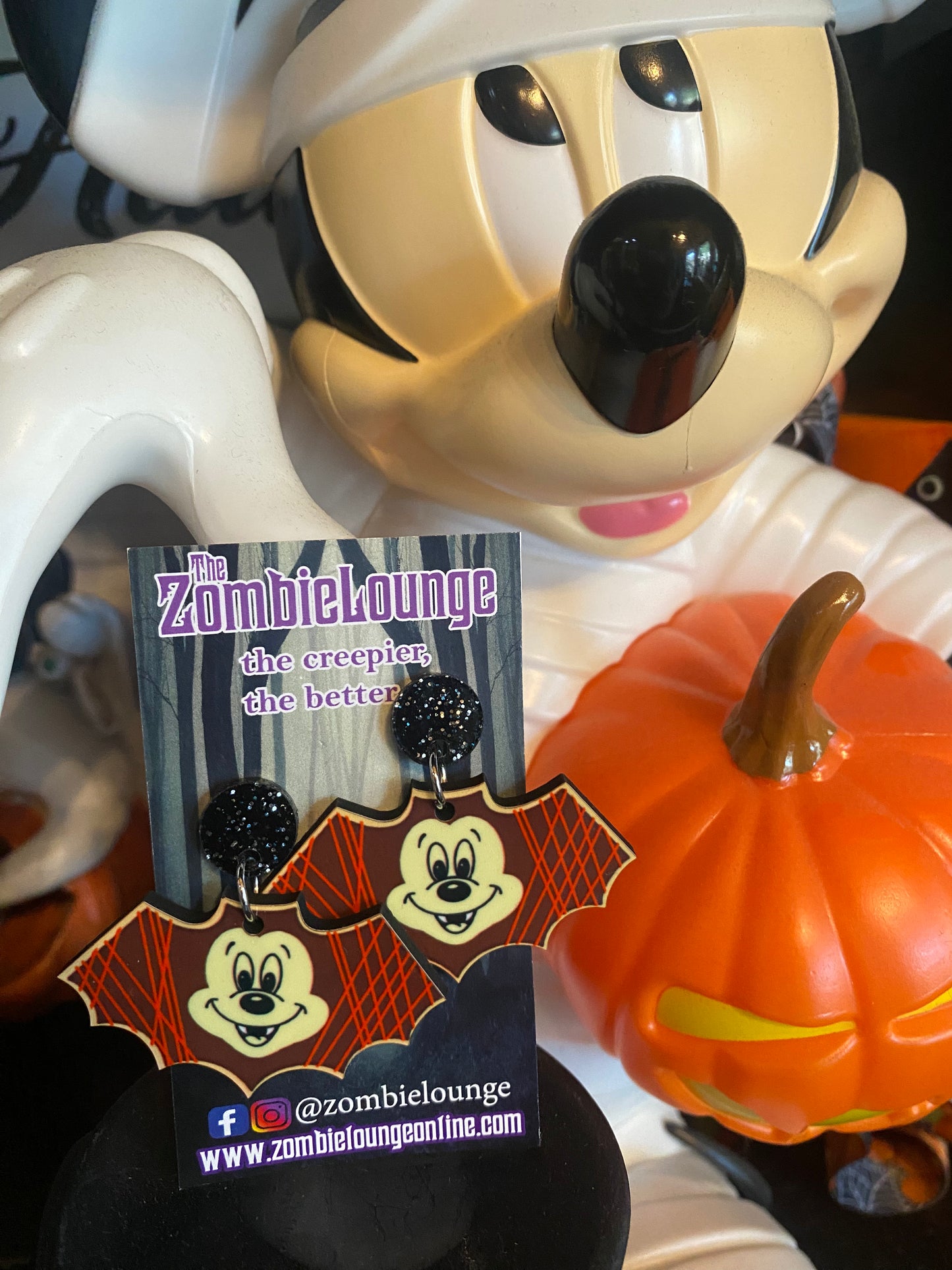 Vampire Bat Cookie Earrings