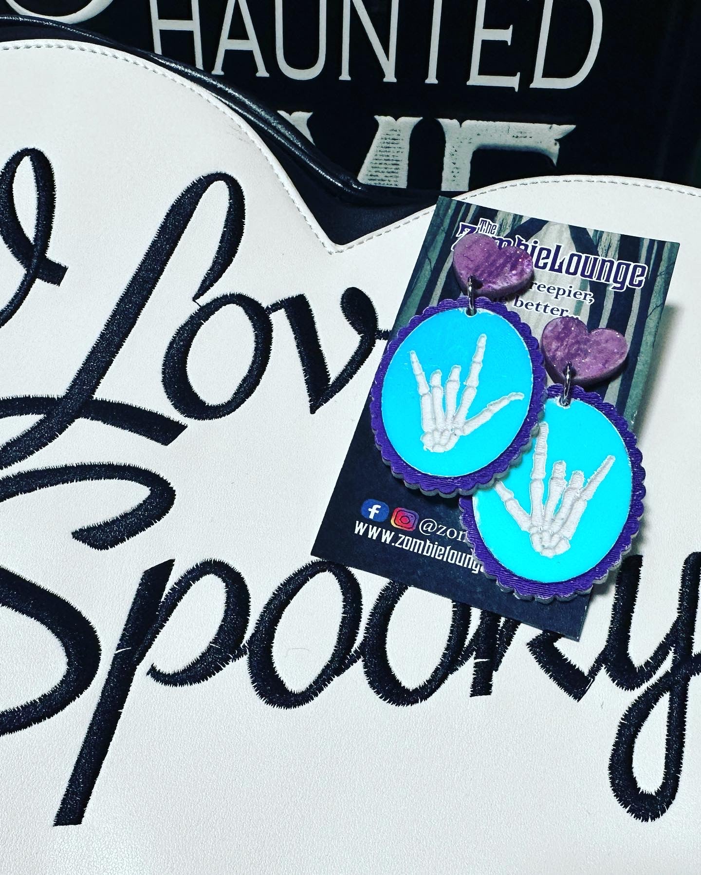 Valentines Skeleton Hands Earrings