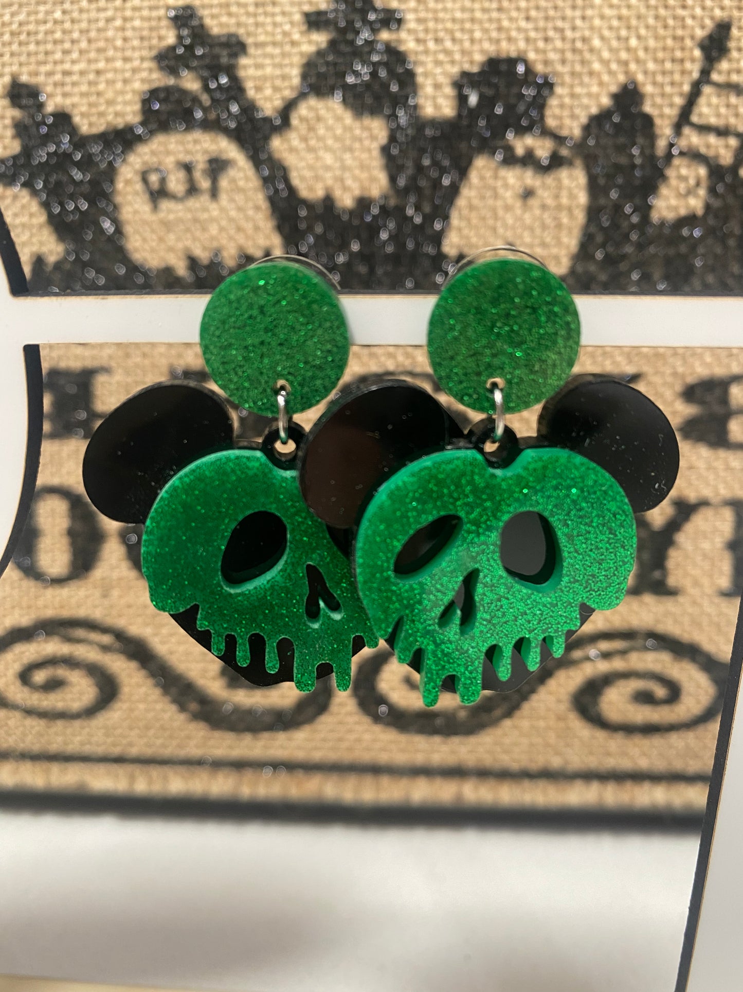 Poison Apple With Ears Earrings