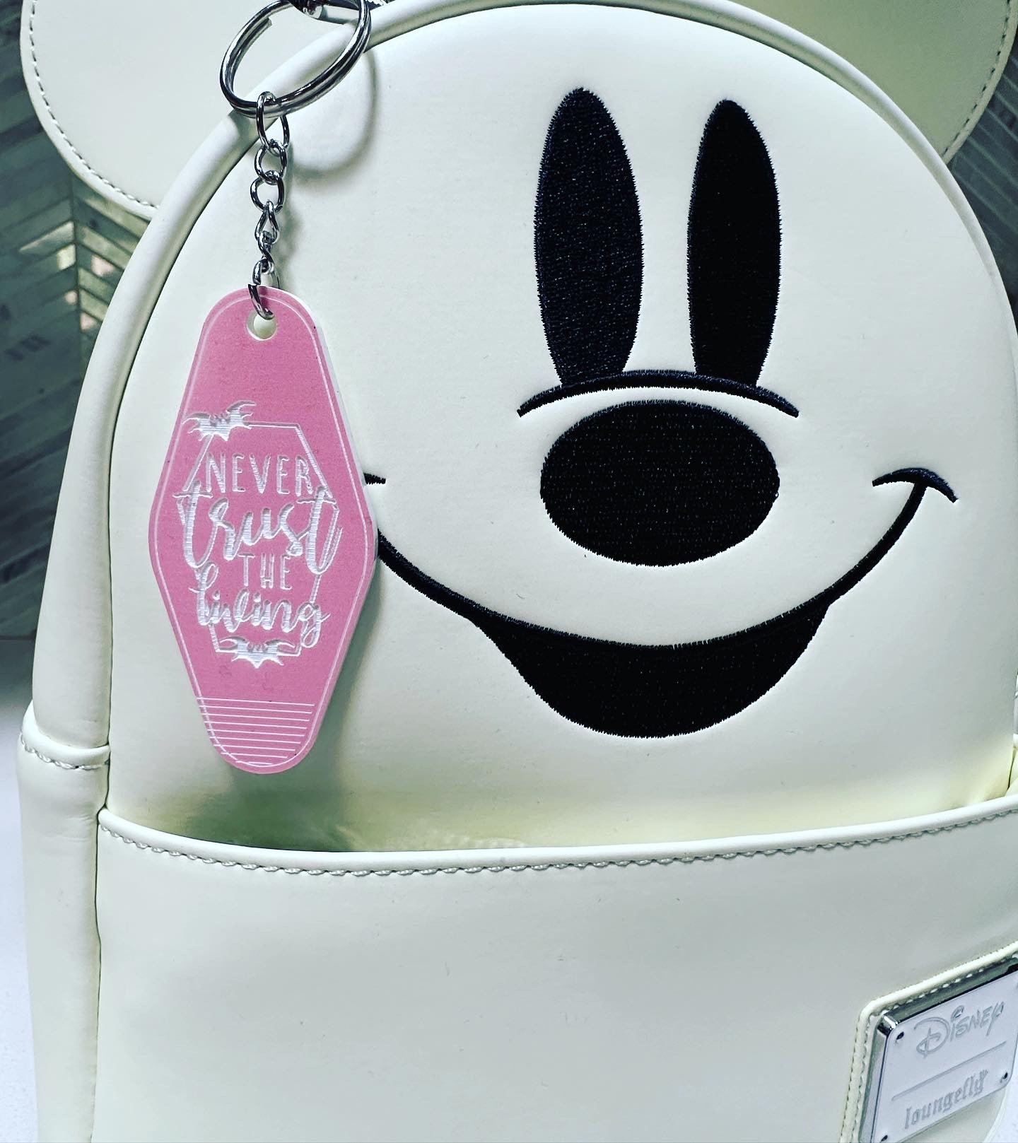 Retro Keychain Never Trust The Living