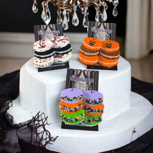 Spooky Macaron Earrings