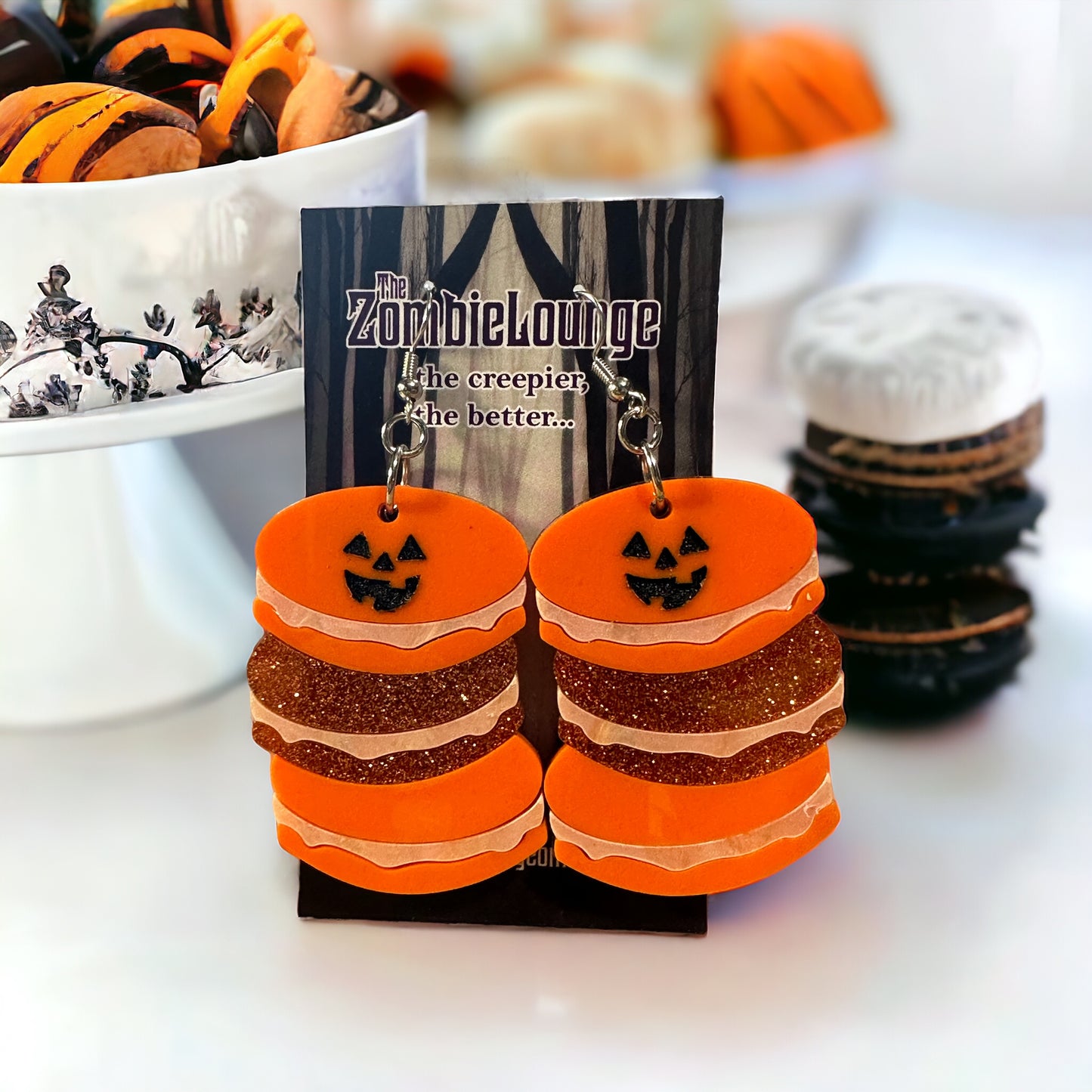 Spooky Macaron Earrings