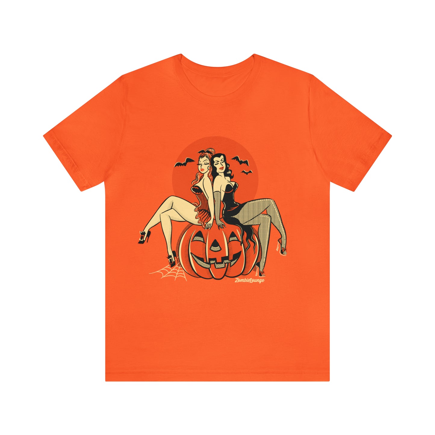 Halloween Pin up Gals by Zombie Lounge Unisex Jersey Short Sleeve Tee