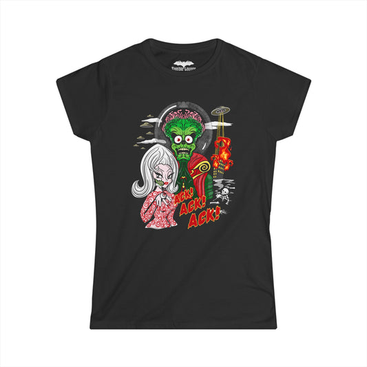 Alien Invasion Tee — Retro Sci‑Fi 'Ack! Ack!' - Women's Shirt
