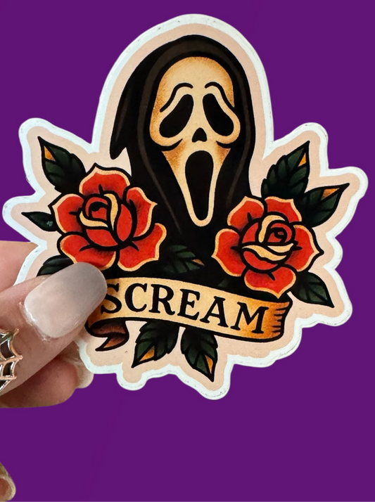 Scream Tattoo Sticker