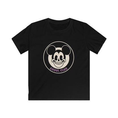 Kids Tee — Ghoul Club Retro Cartoon Skull Logo