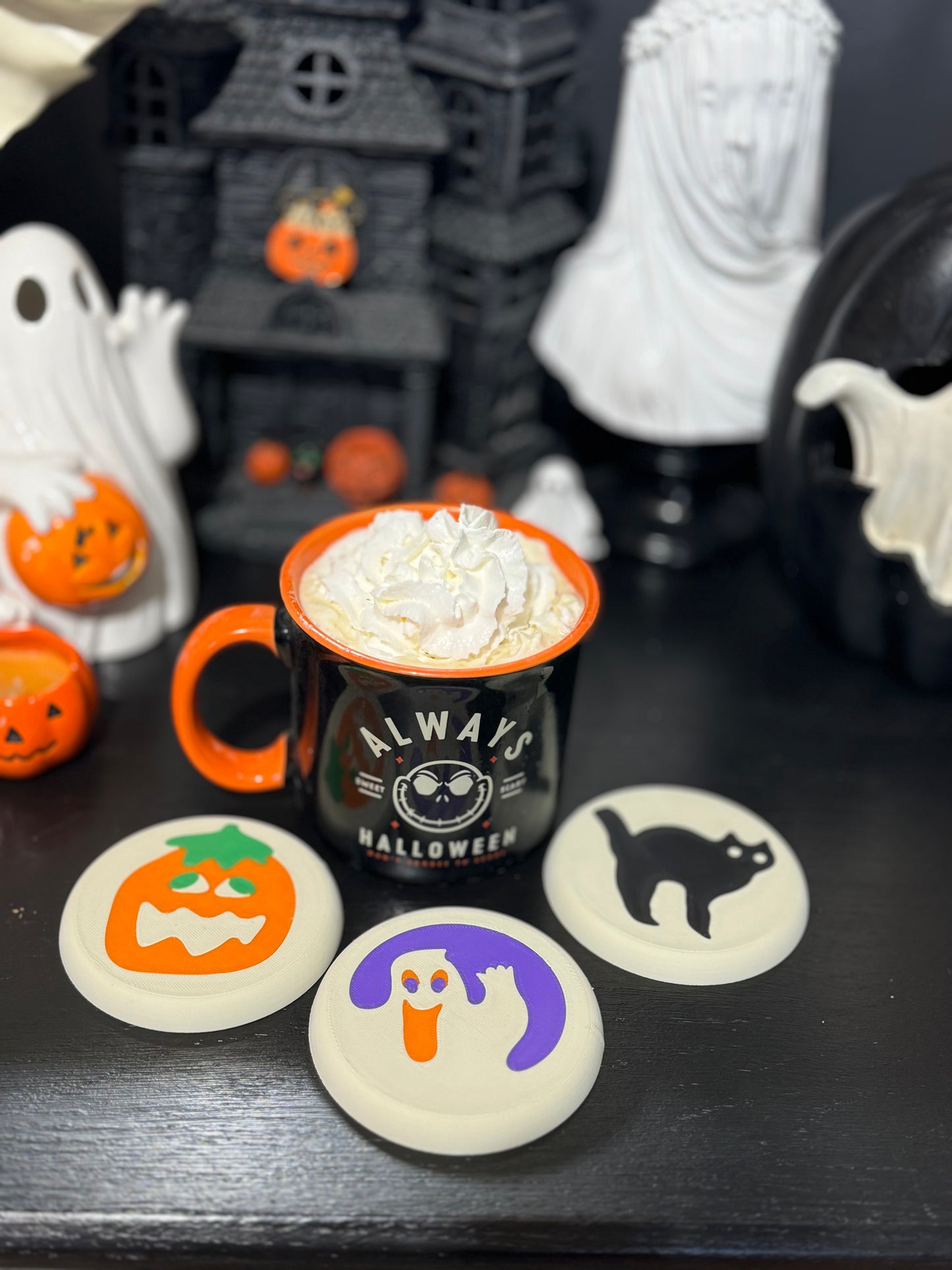 Halloween Cookie Coasters