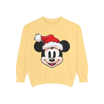 Santa Mouse Crewneck on Comfort Colors