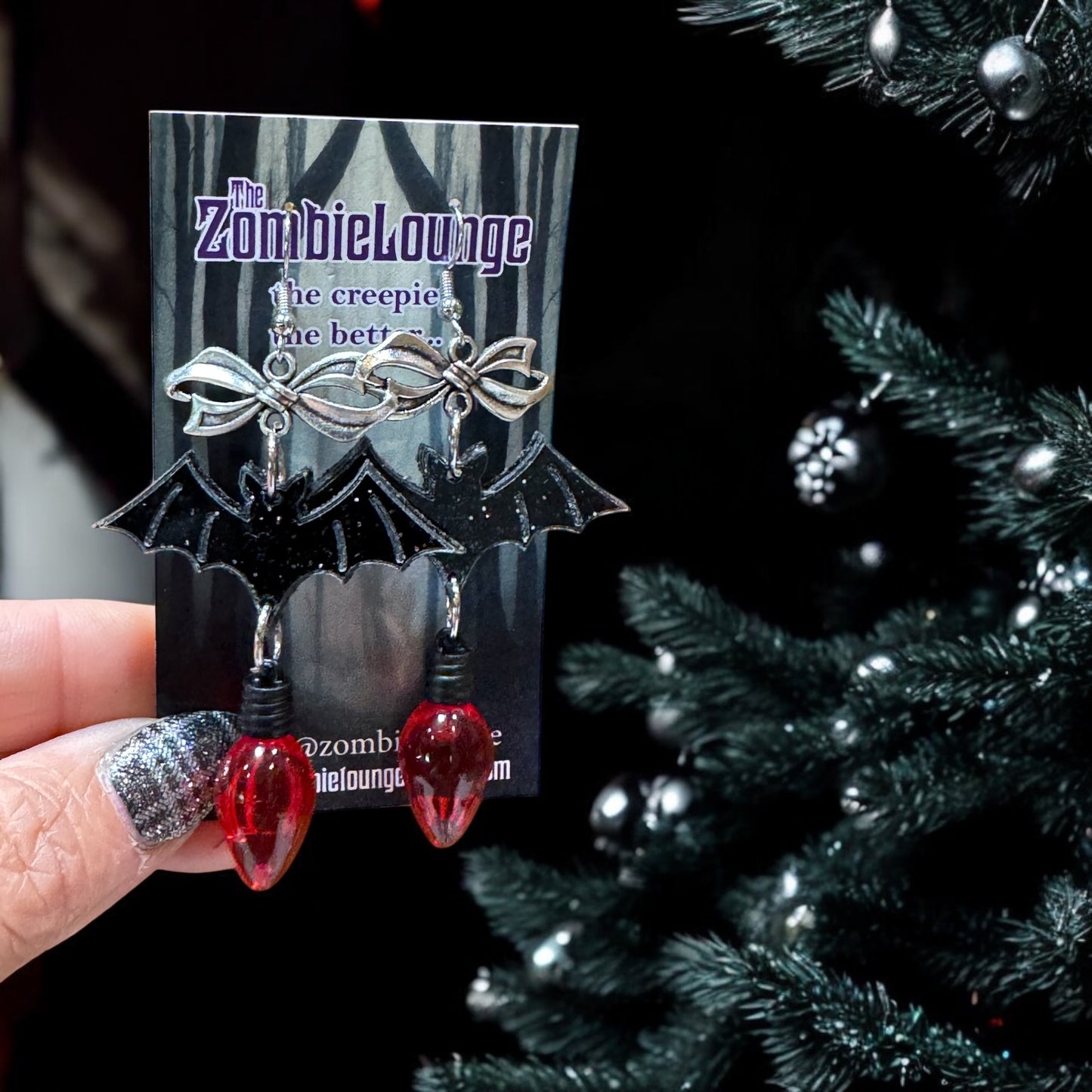 Christmas Bats Earrings