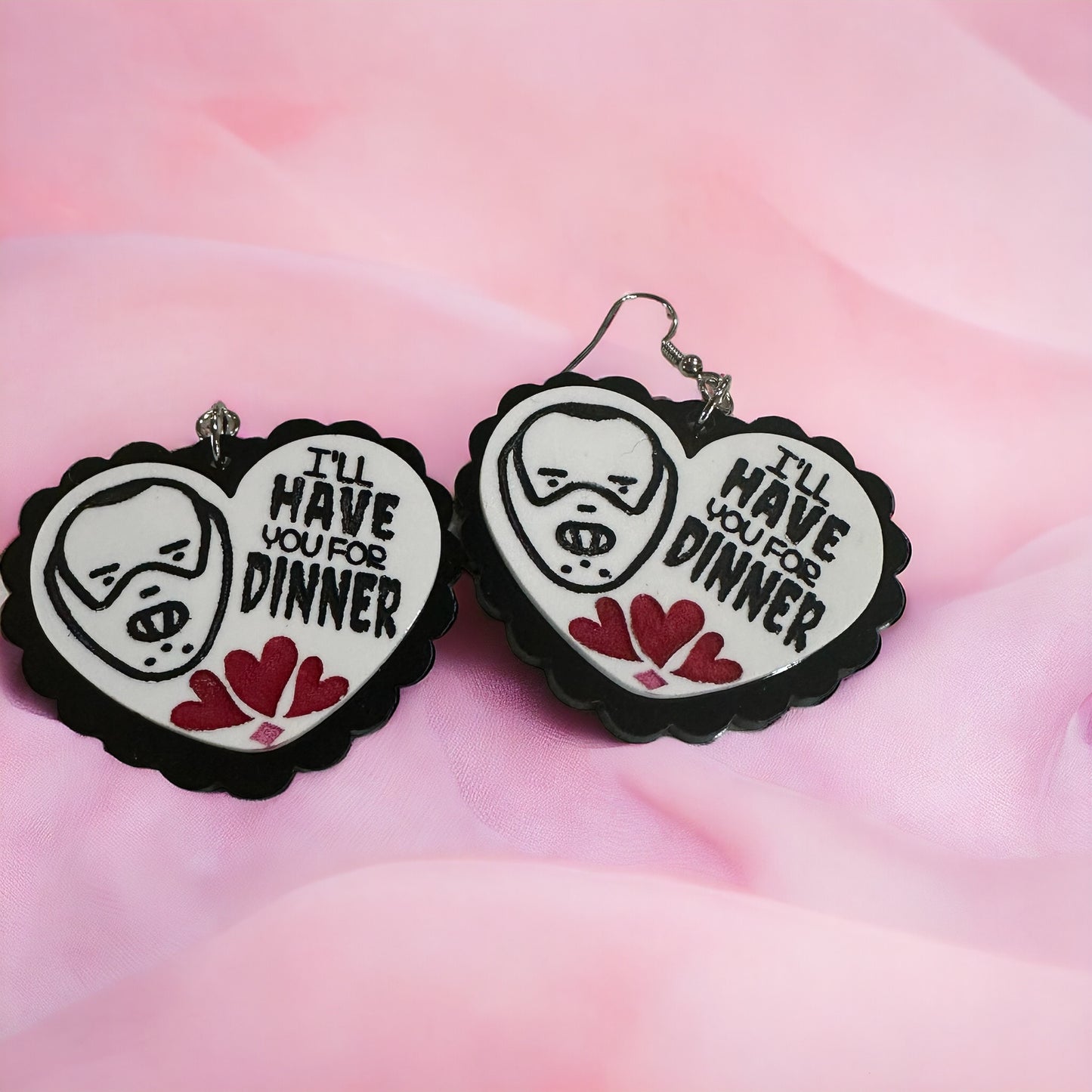 Horror Movie Valentine Earrings
