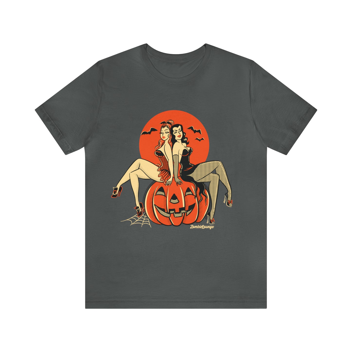 Halloween Pin up Gals by Zombie Lounge Unisex Jersey Short Sleeve Tee