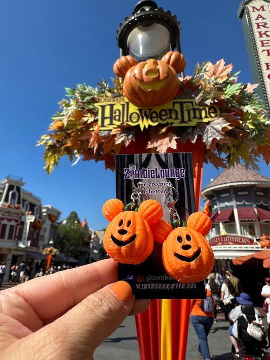 Halloween Pumpkin Mouse Earrings