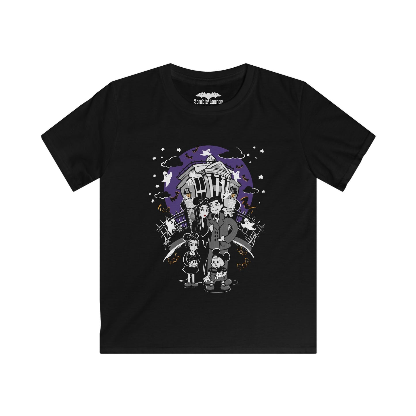 Kids - Addams Family at the Spooky Mansion Kids t shirt