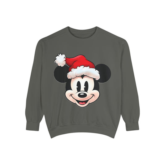 Santa Mouse Crewneck on Comfort Colors