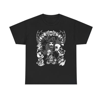 Haunted House Mashup Tee — Jack & Zero Spooky Vintage Animation Shirt