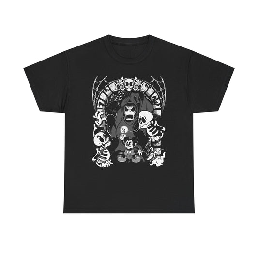 Haunted House Mashup Tee — Jack & Zero Spooky Vintage Animation Shirt