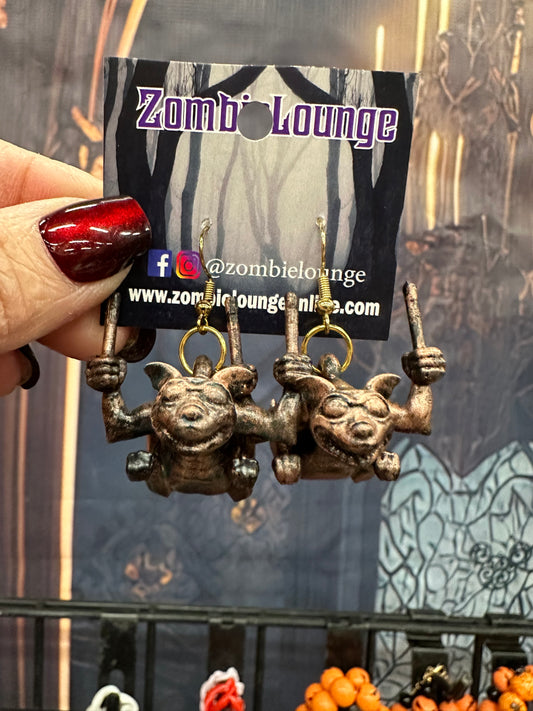 Gargoyle Hanging Earrings