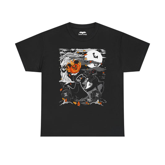 Headless Horseman Flaming pumpkin Mouse t shirt