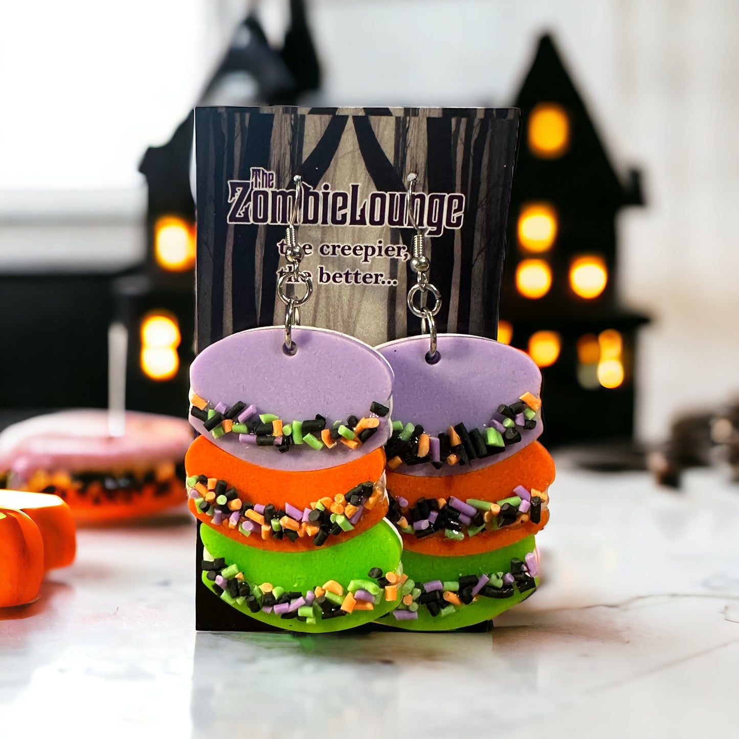 Spooky Macaron Earrings