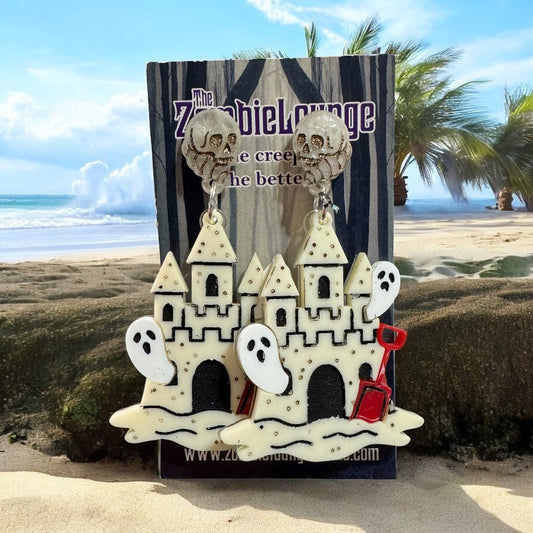 Ghostly Sandcastle Earrings