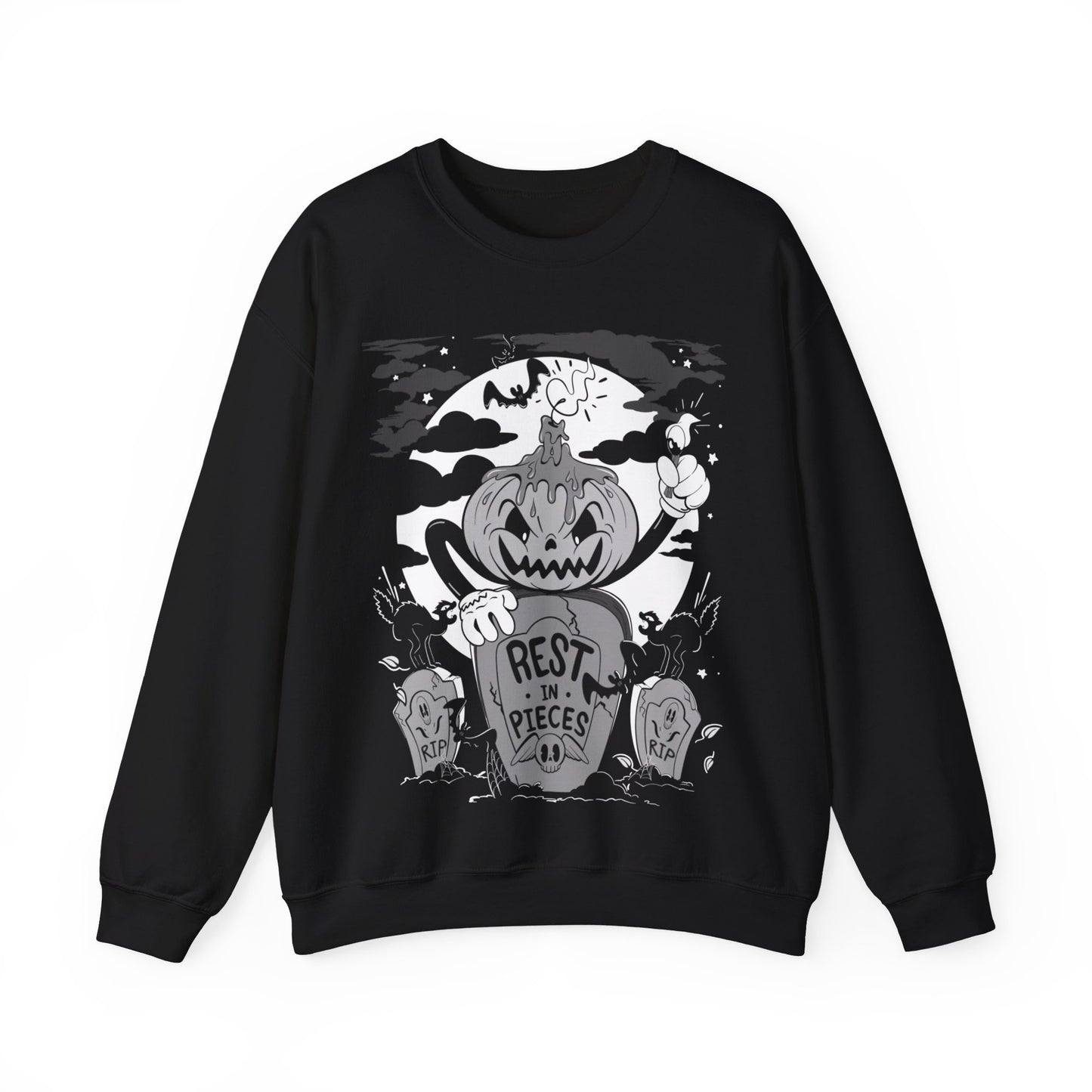 Rest in Pieces- Natatat Art Studios Officially Licensed Design collection Unisex Heavy Blend™ Crewneck Sweatshirt