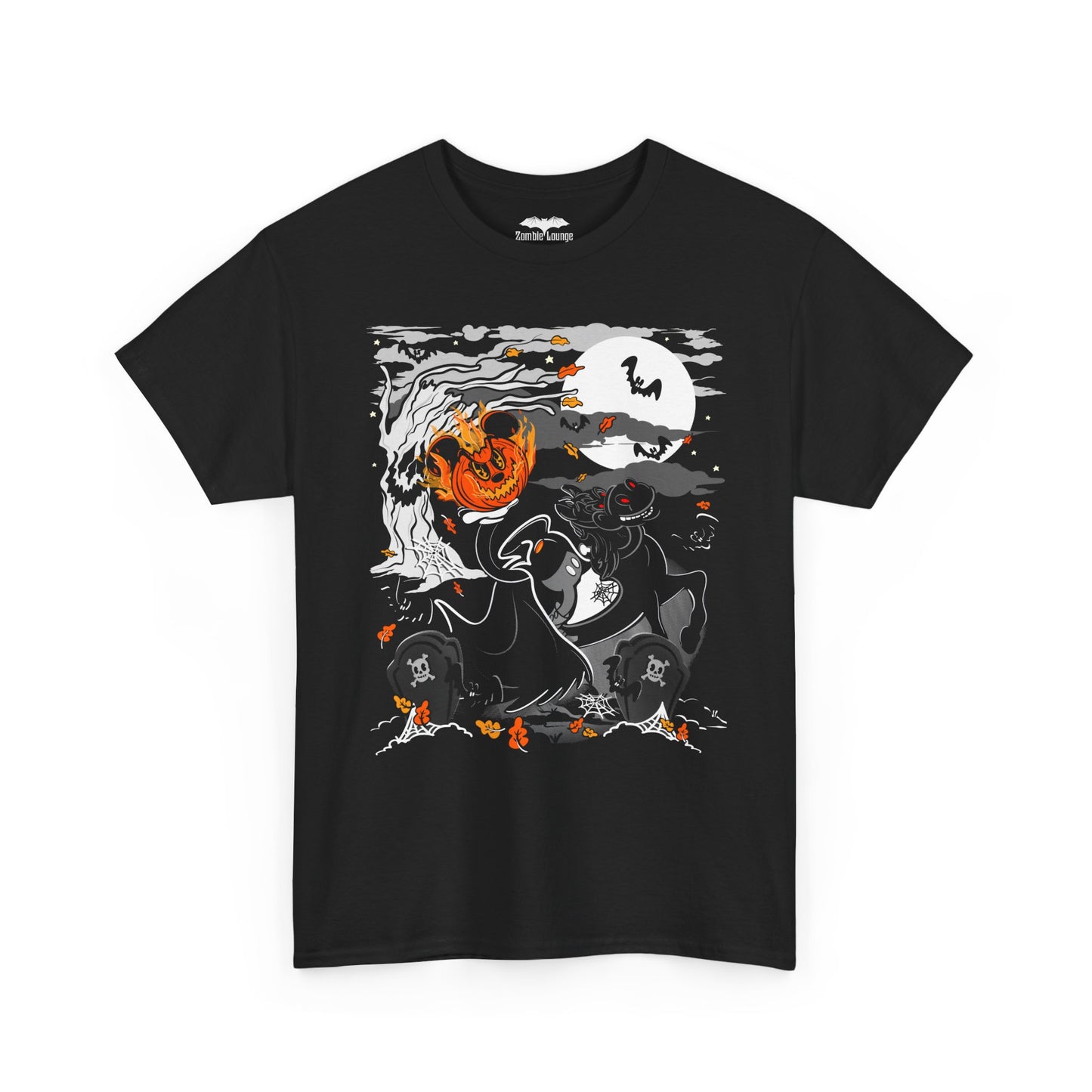 Headless Horseman Flaming pumpkin Mouse t shirt