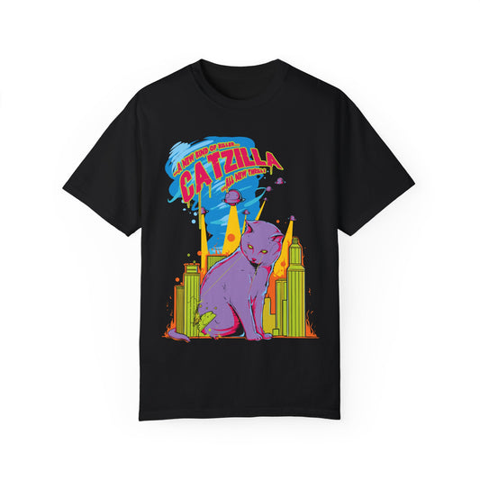 Catzilla - Unisex Garment-Dyed T-shirt