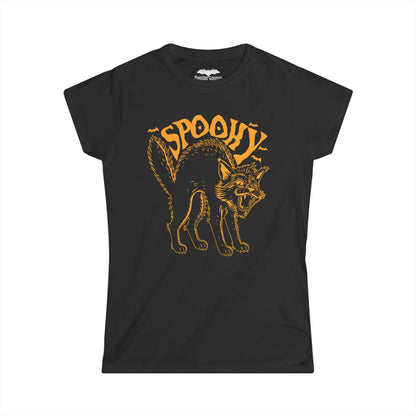 Spooky Black Cat Tee — Vintage Black Cat Women's Shirt