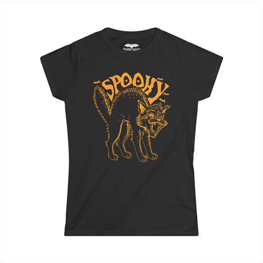 Spooky Black Cat Tee — Vintage Black Cat Women's Shirt