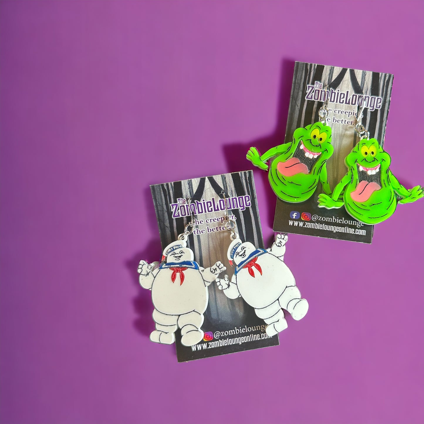 Retro Ghost Earrings