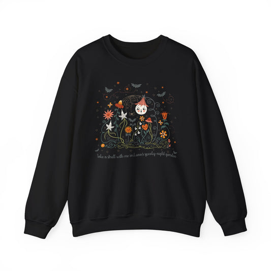 Walk in the spooky garden crewneck