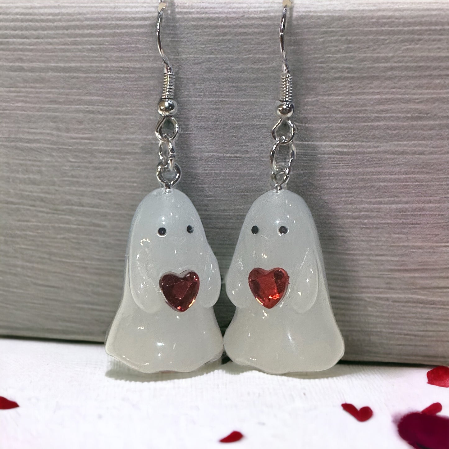 Valentines Ghost Earrings