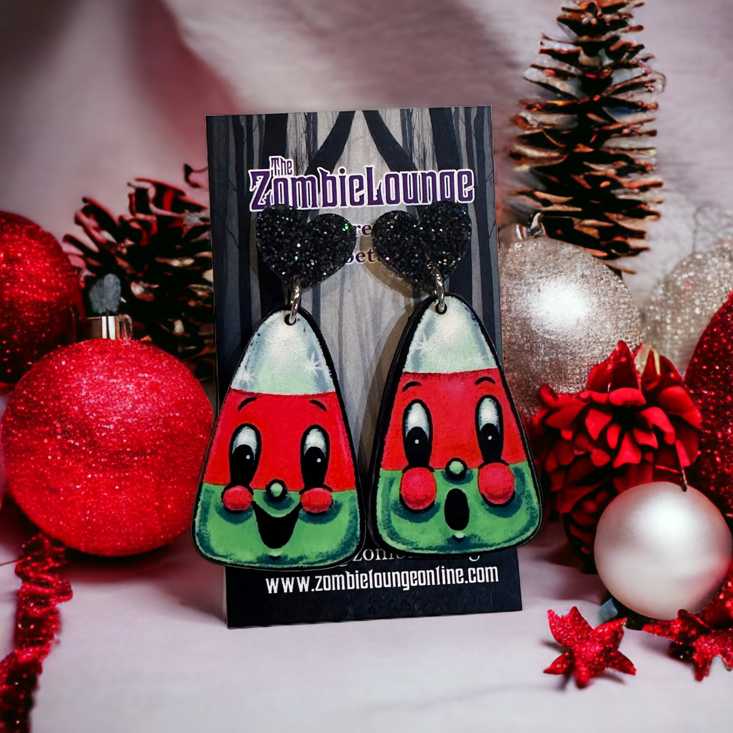 Johanna Parker Design Christmas Candy Corn Earrings