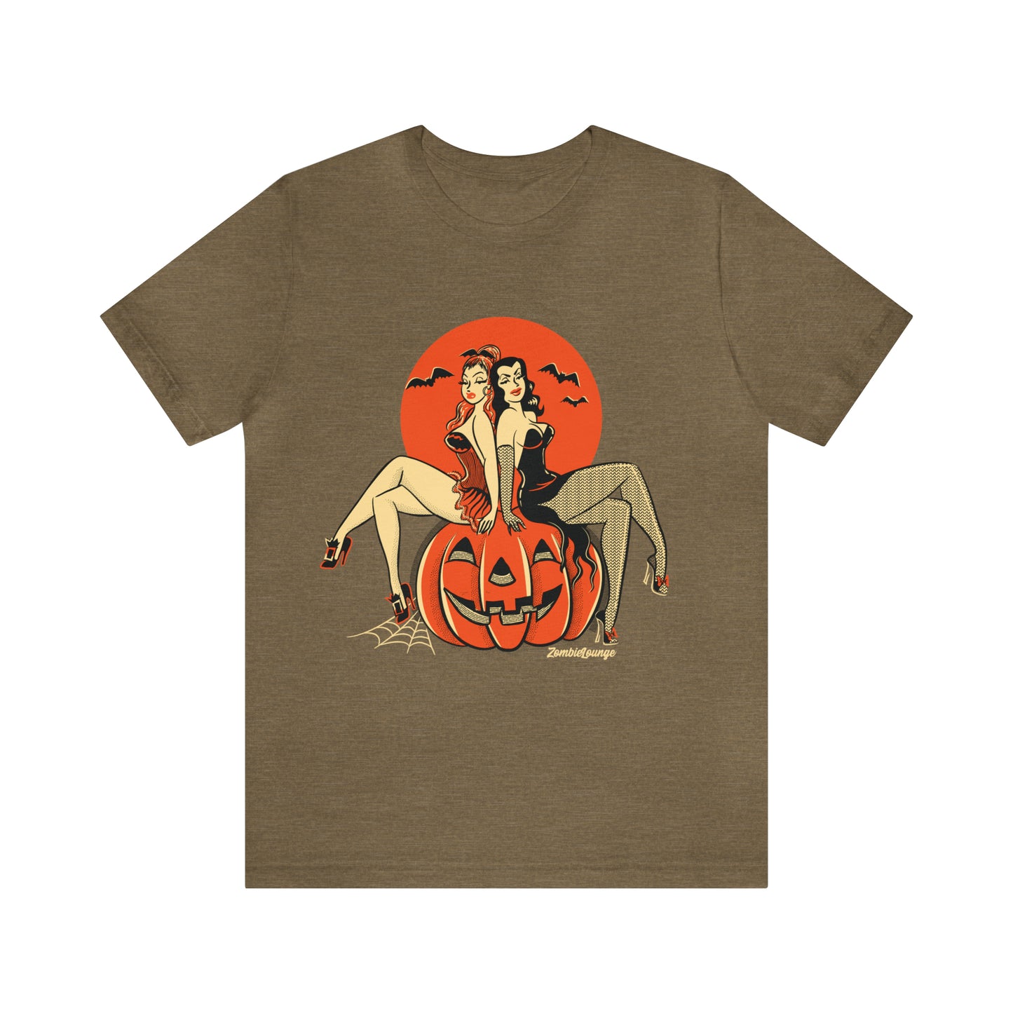 Halloween Pin up Gals by Zombie Lounge Unisex Jersey Short Sleeve Tee