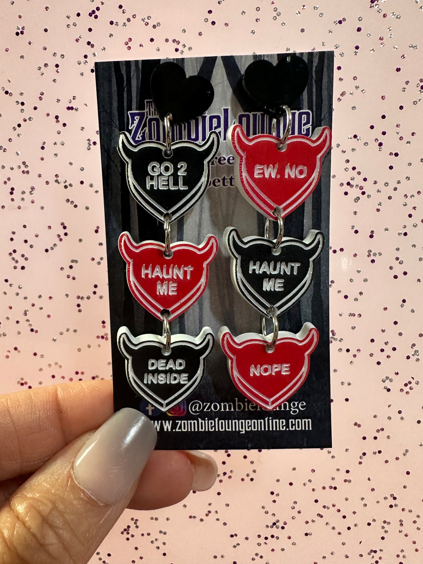 Valloween Candy Hearts Earrings