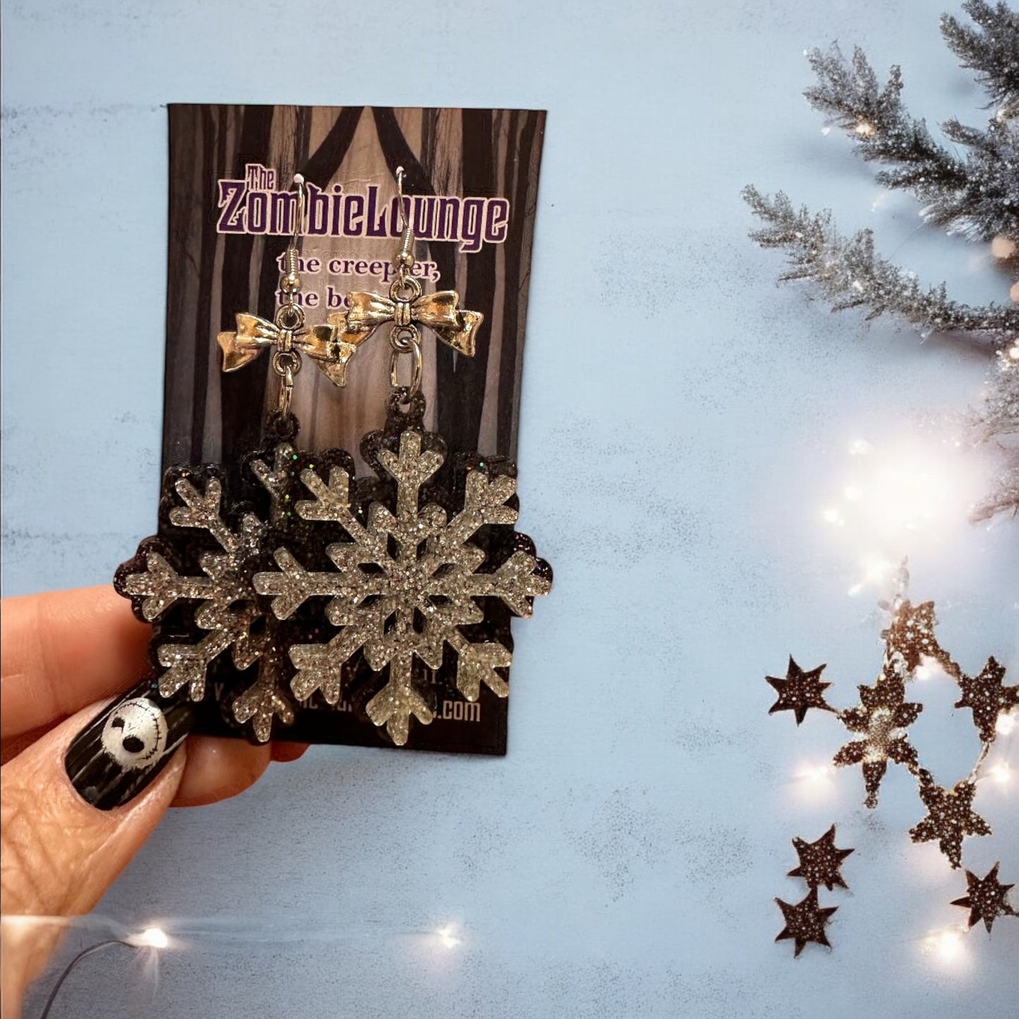 Creepmas Snowflake Earrings