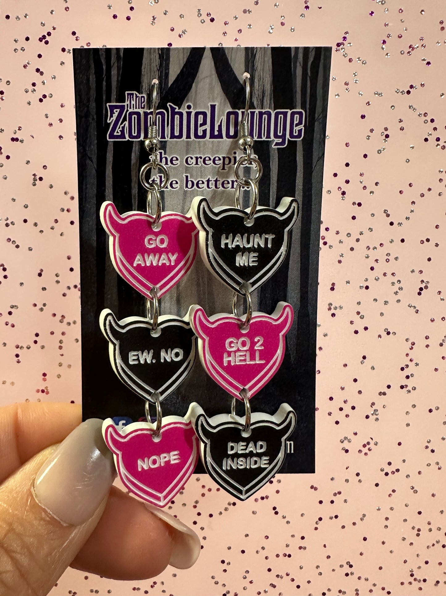 Valloween Candy Hearts Earrings