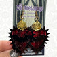 Gothic Bat Heart Earrings