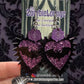 Gothic Bat Heart Earrings