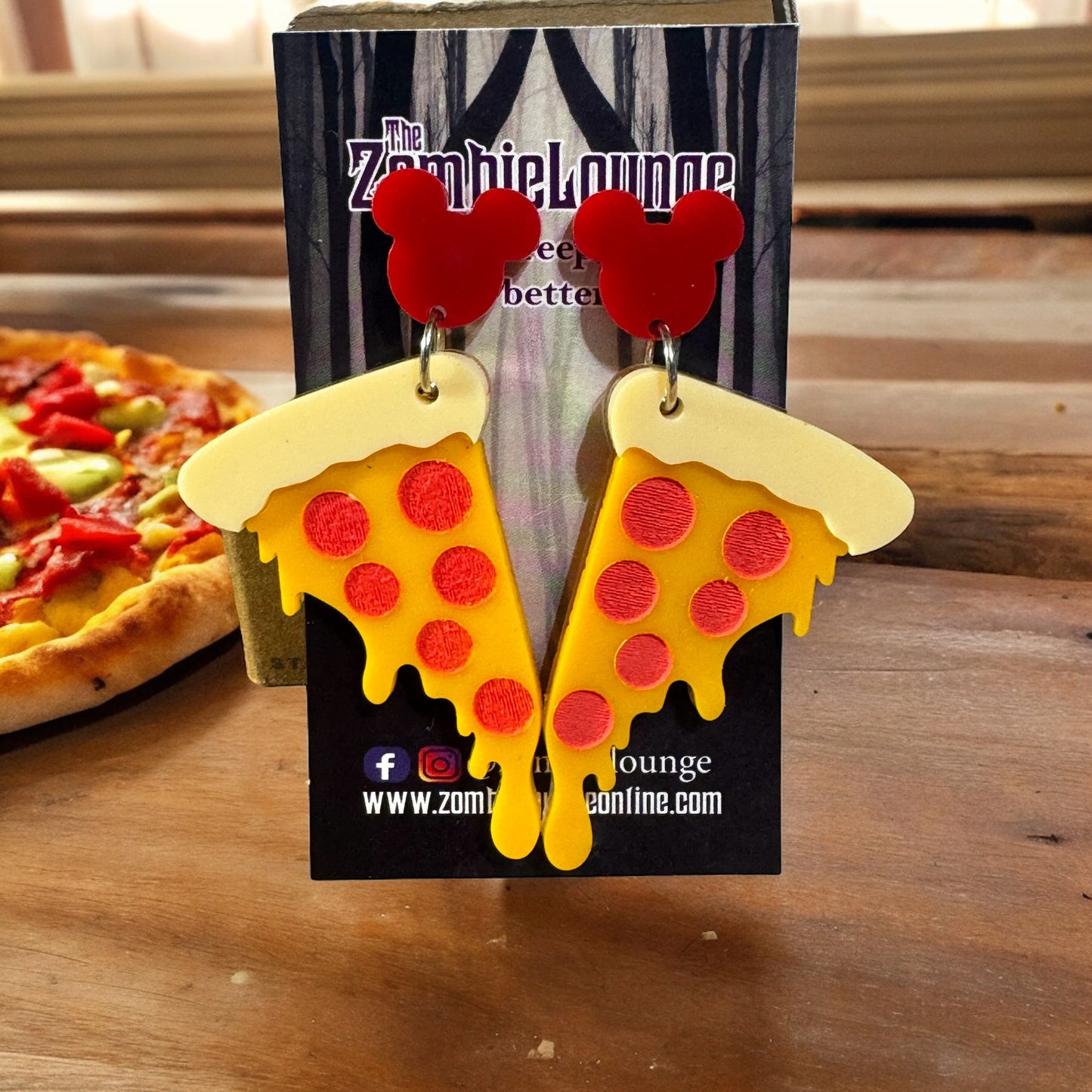 Dripping Pizza Earrings