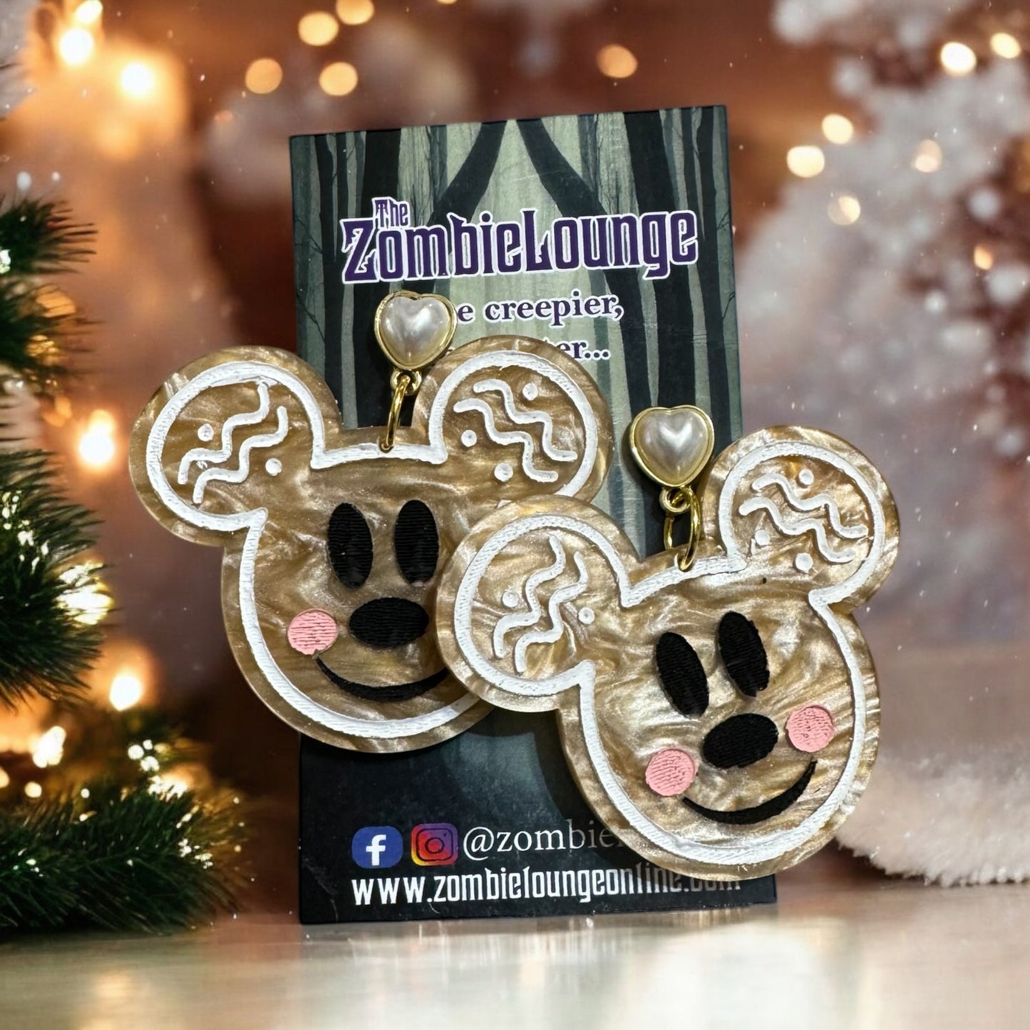 Acrylic Gingerbread Earrings